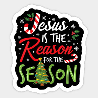 Girls Jesus is The Reason for The Season Christmas Christian Sticker